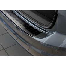 Накладка на задний бампер (черная) Volkswagen Golf Sportsvan (2014-)